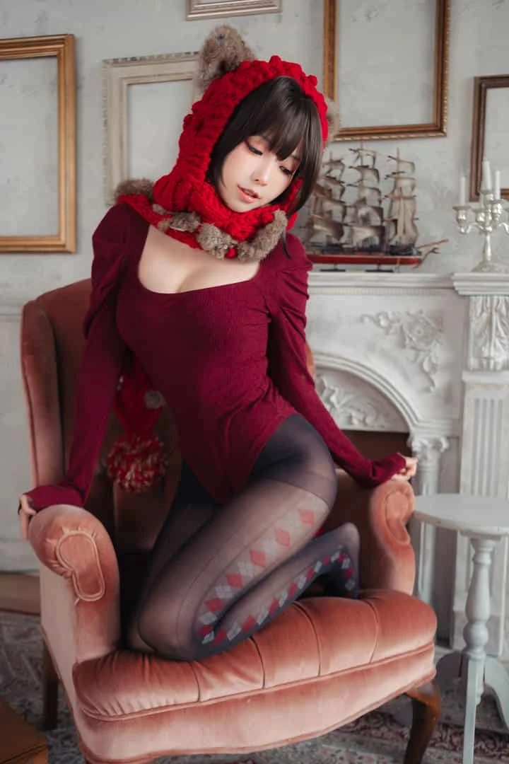 ElyEE子 红色 KNITTING
