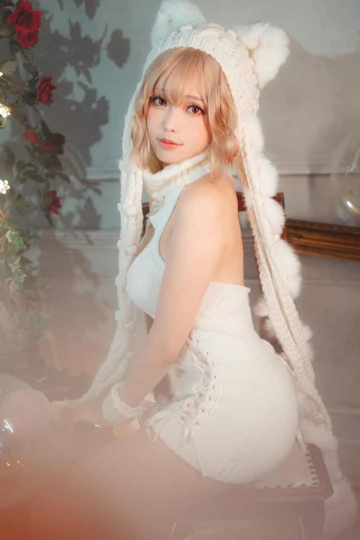 ElyEE子 白色 KNITTING
