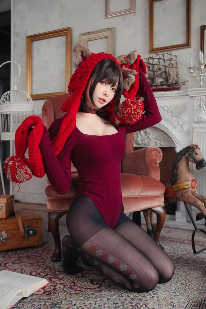 ElyEE子 红色 KNITTING