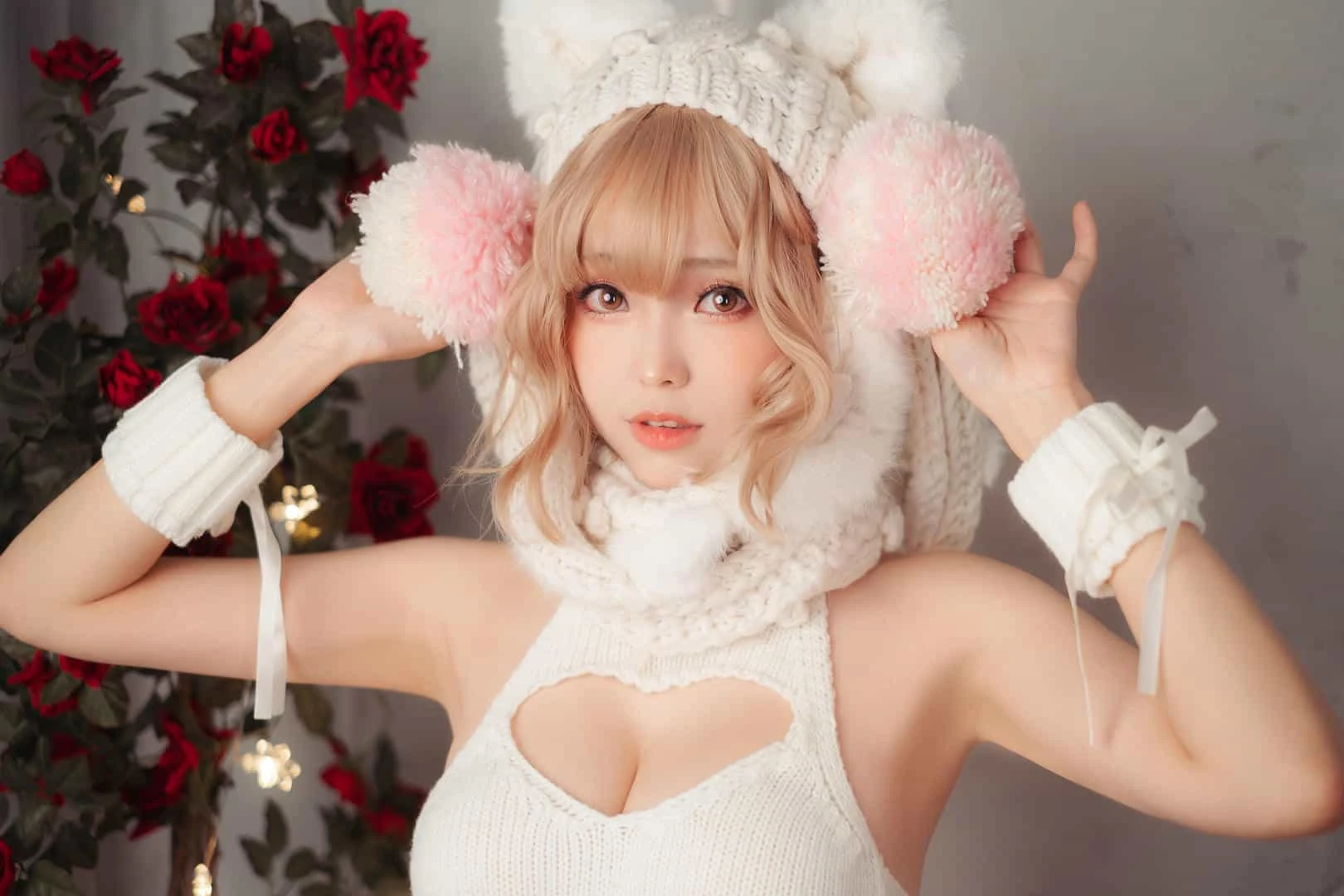 ElyEE子 白色 KNITTING