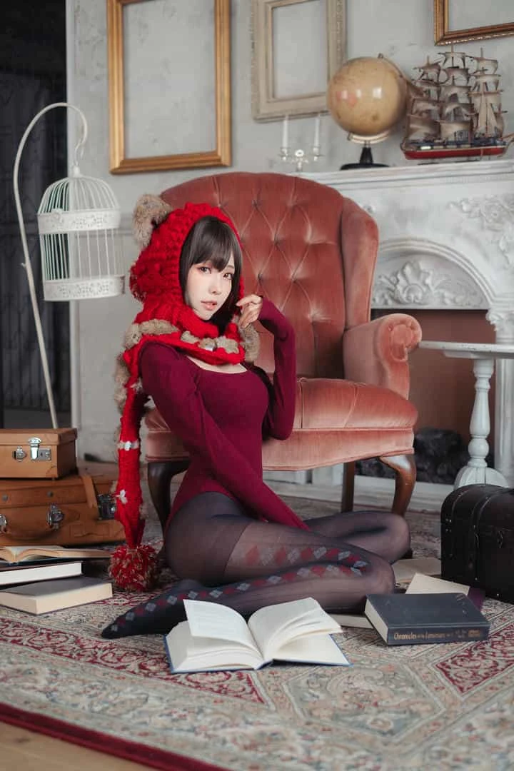 ElyEE子 红色 KNITTING