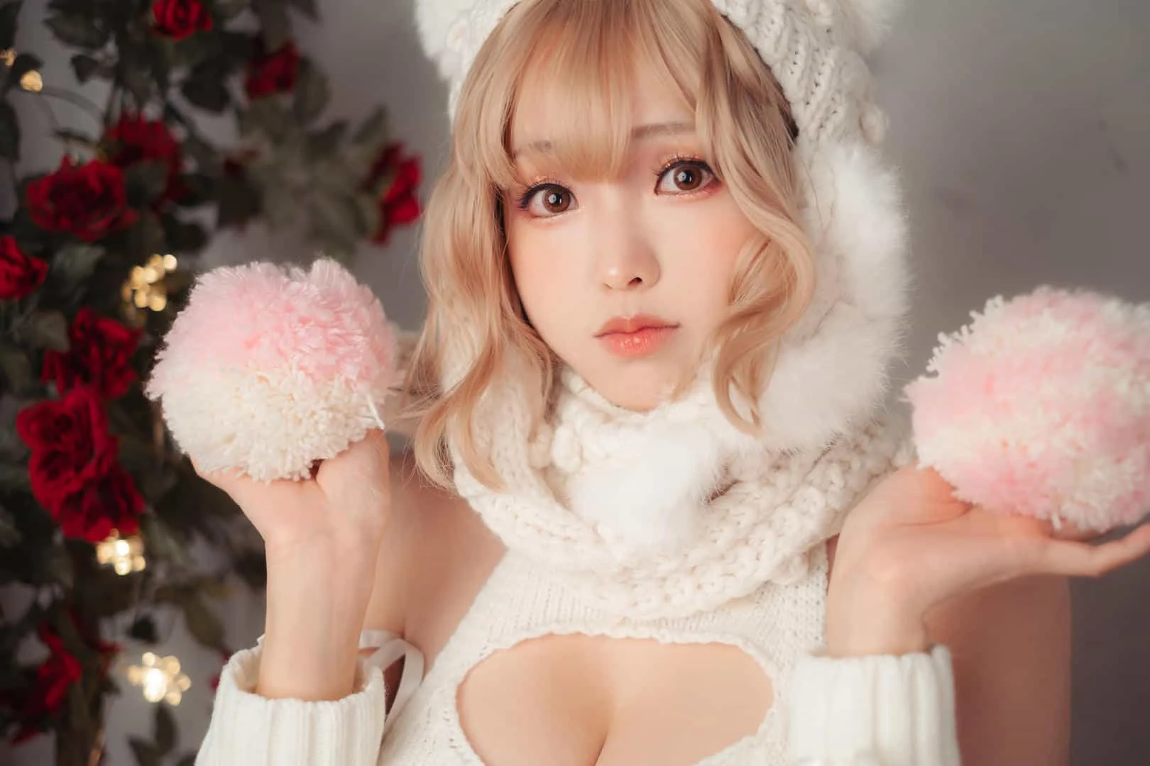 ElyEE子 白色 KNITTING
