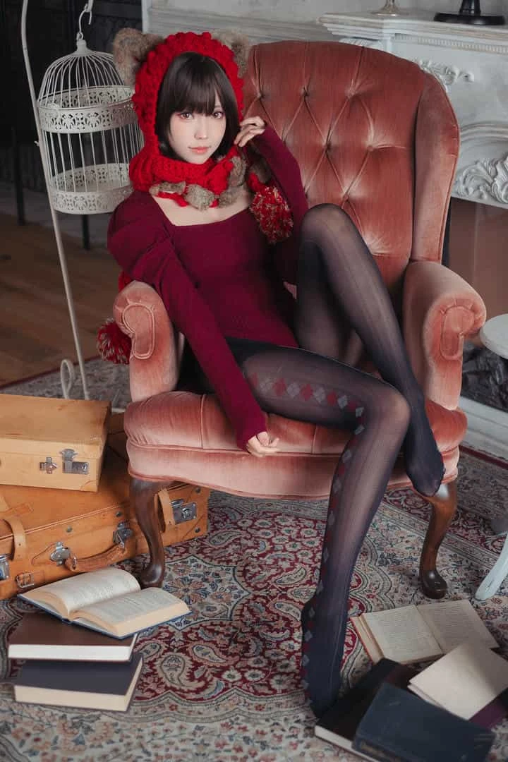 ElyEE子 红色 KNITTING