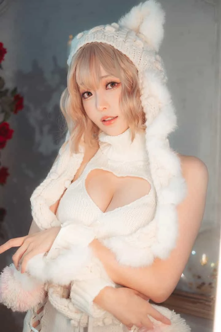 ElyEE子 白色 KNITTING