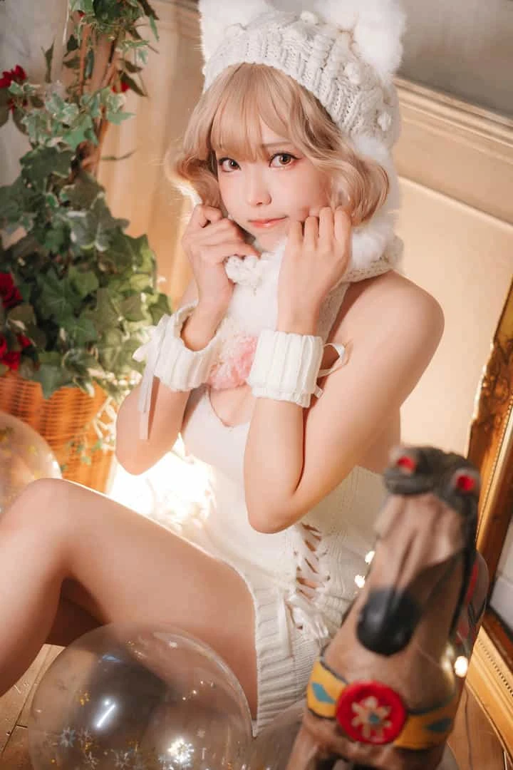 ElyEE子 白色 KNITTING