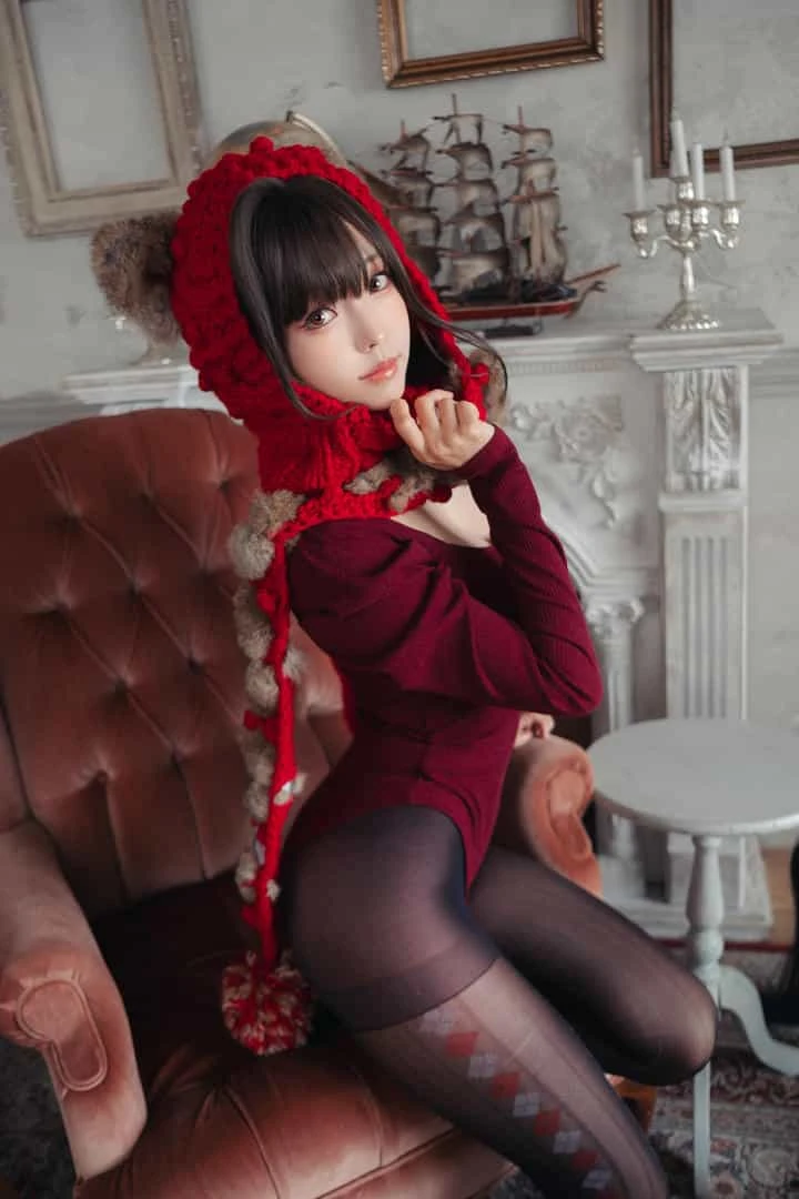 ElyEE子 红色 KNITTING