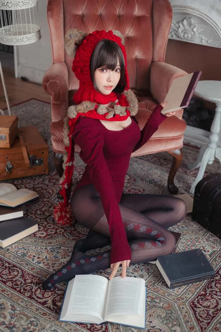 ElyEE子 红色 KNITTING