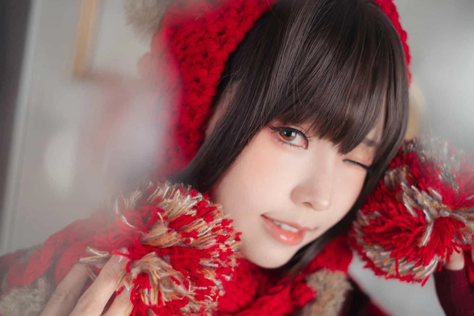 ElyEE子 红色 KNITTING
