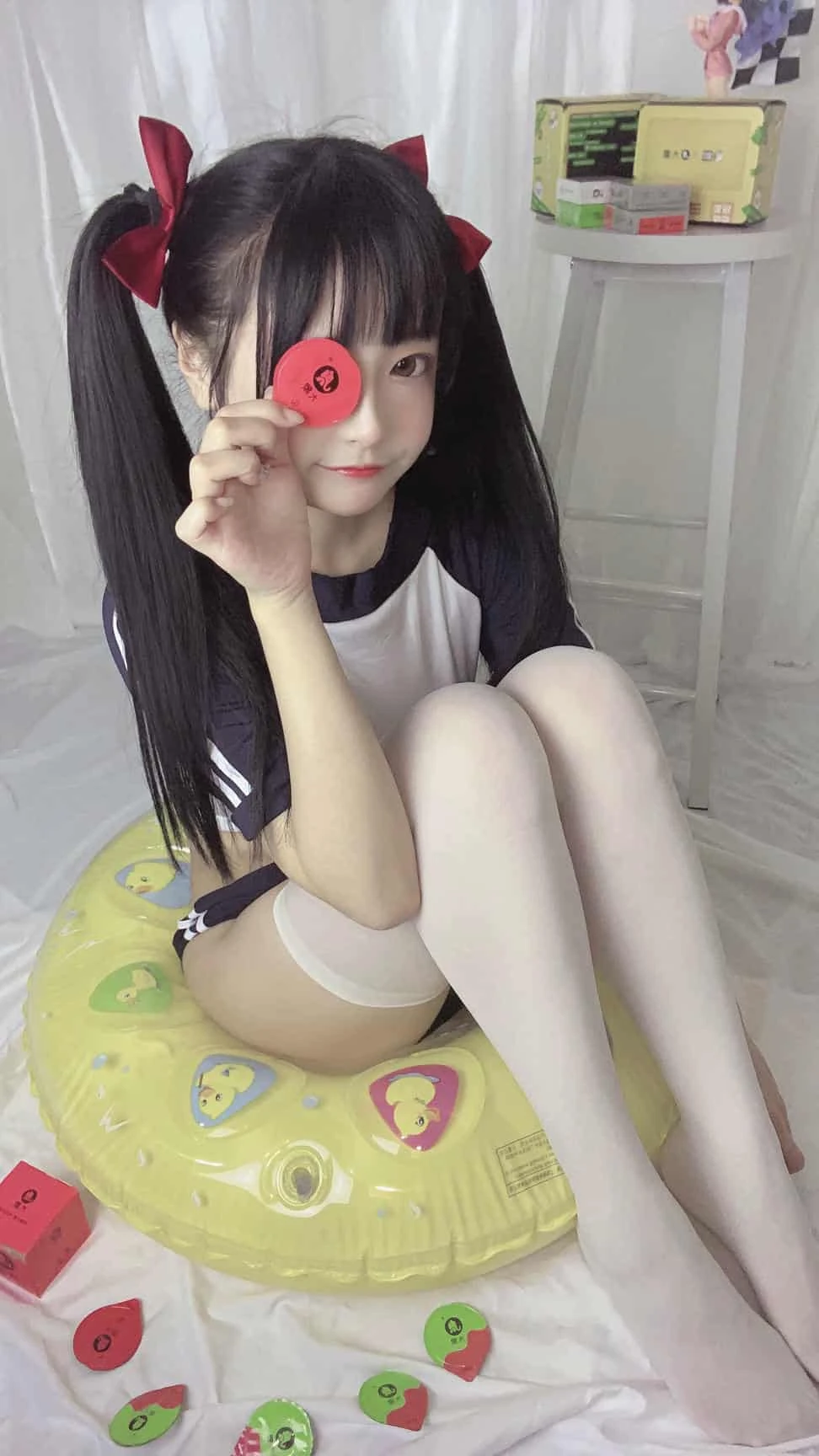 佳佳好难啊 - 蓝色吊带 体操服 套套 日常