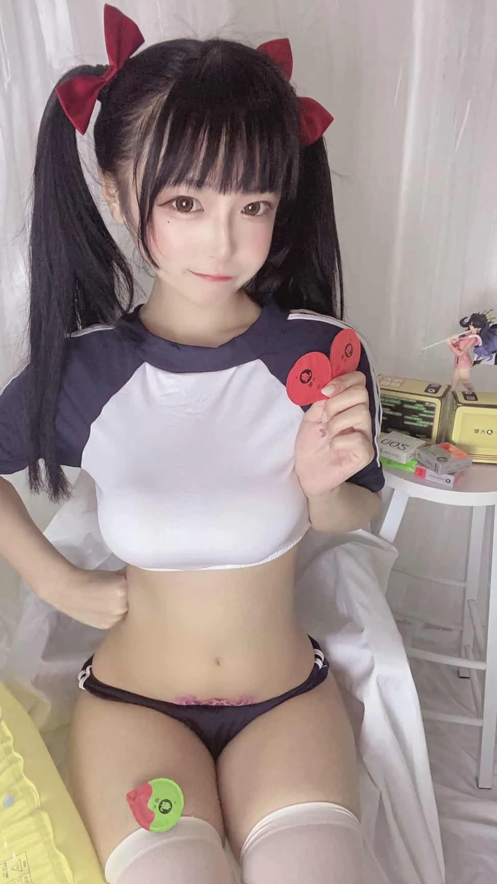 佳佳好难啊 - 蓝色吊带 体操服 套套 日常