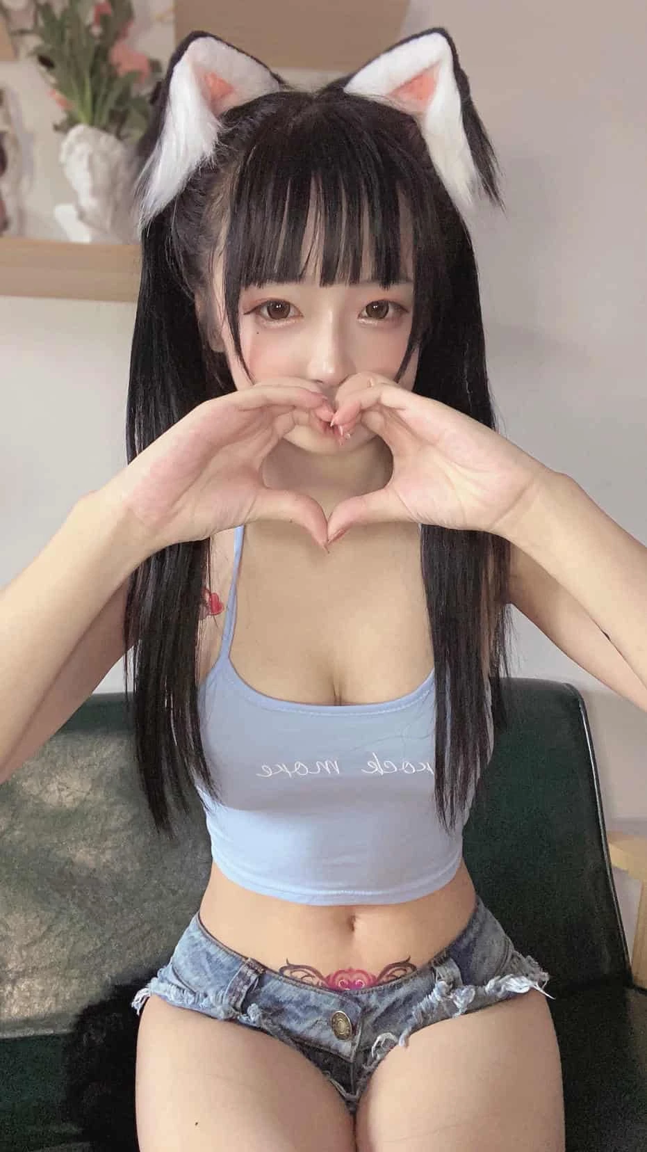 佳佳好难啊 - 蓝色吊带 体操服 套套 日常