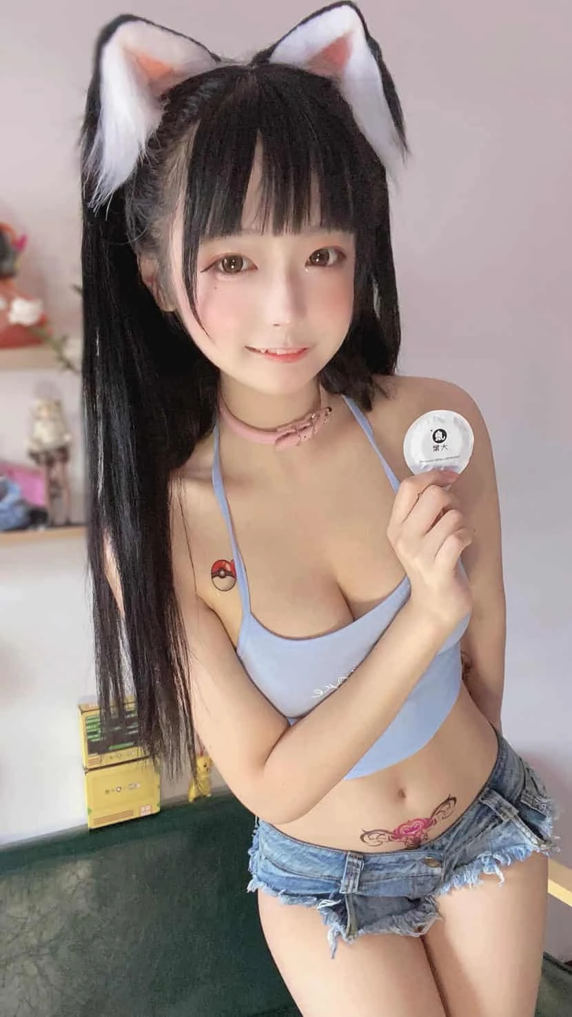 佳佳好难啊 - 蓝色吊带 体操服 套套 日常