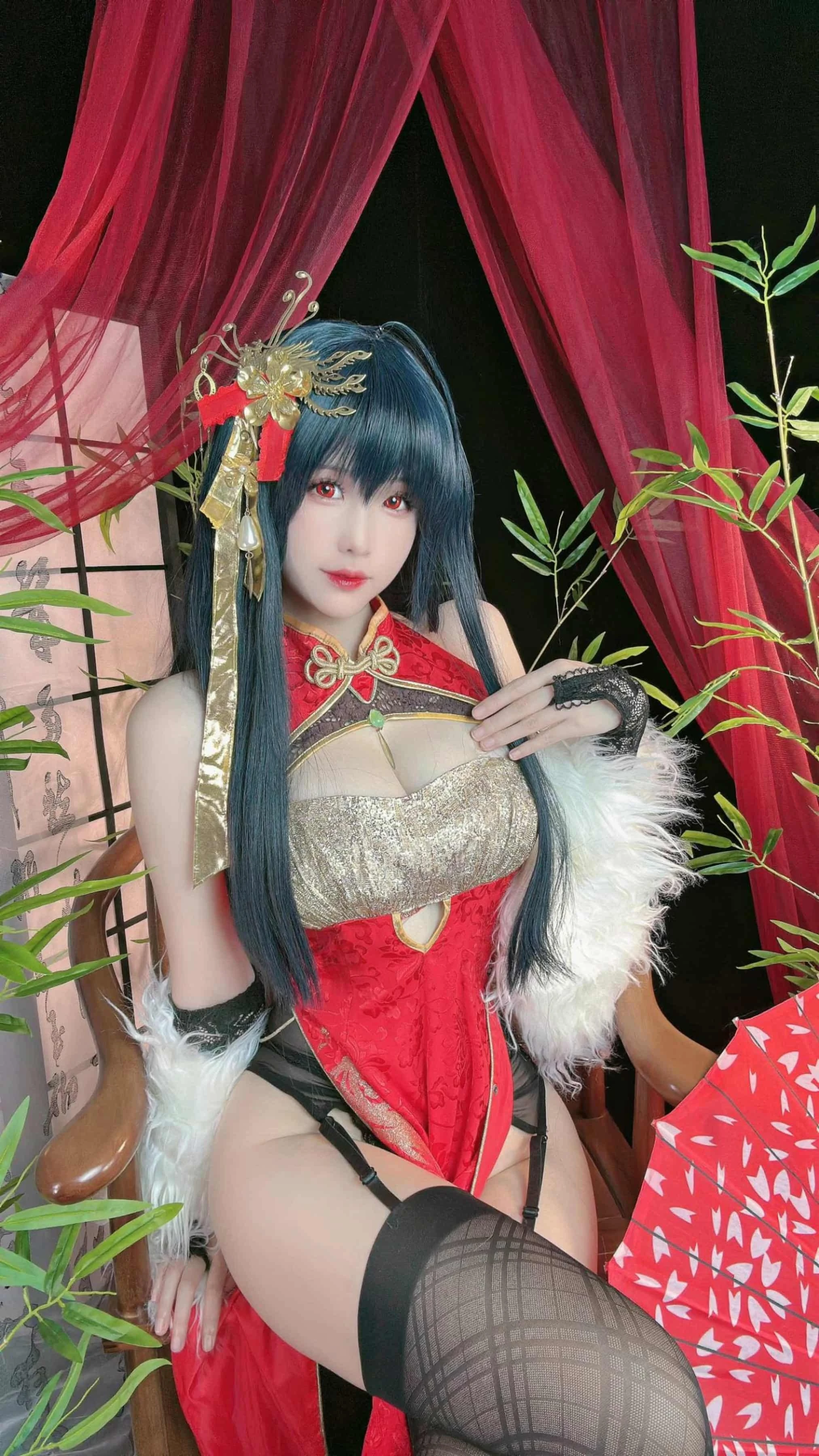 miko酱 大凤旗袍