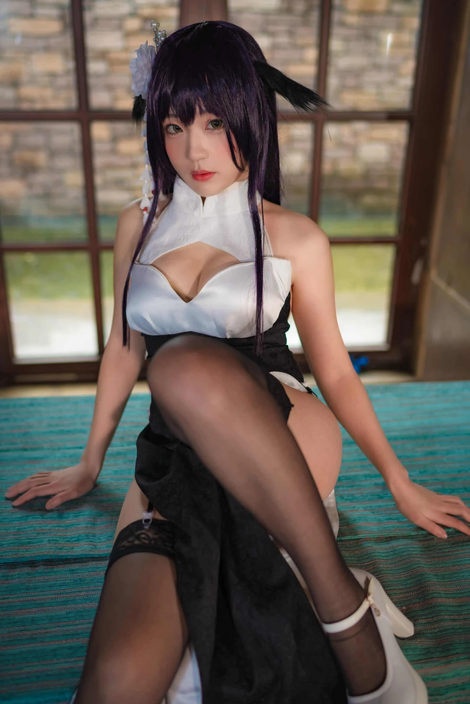 弥美Mime 碧蓝航线 吾妻白黒旗袍