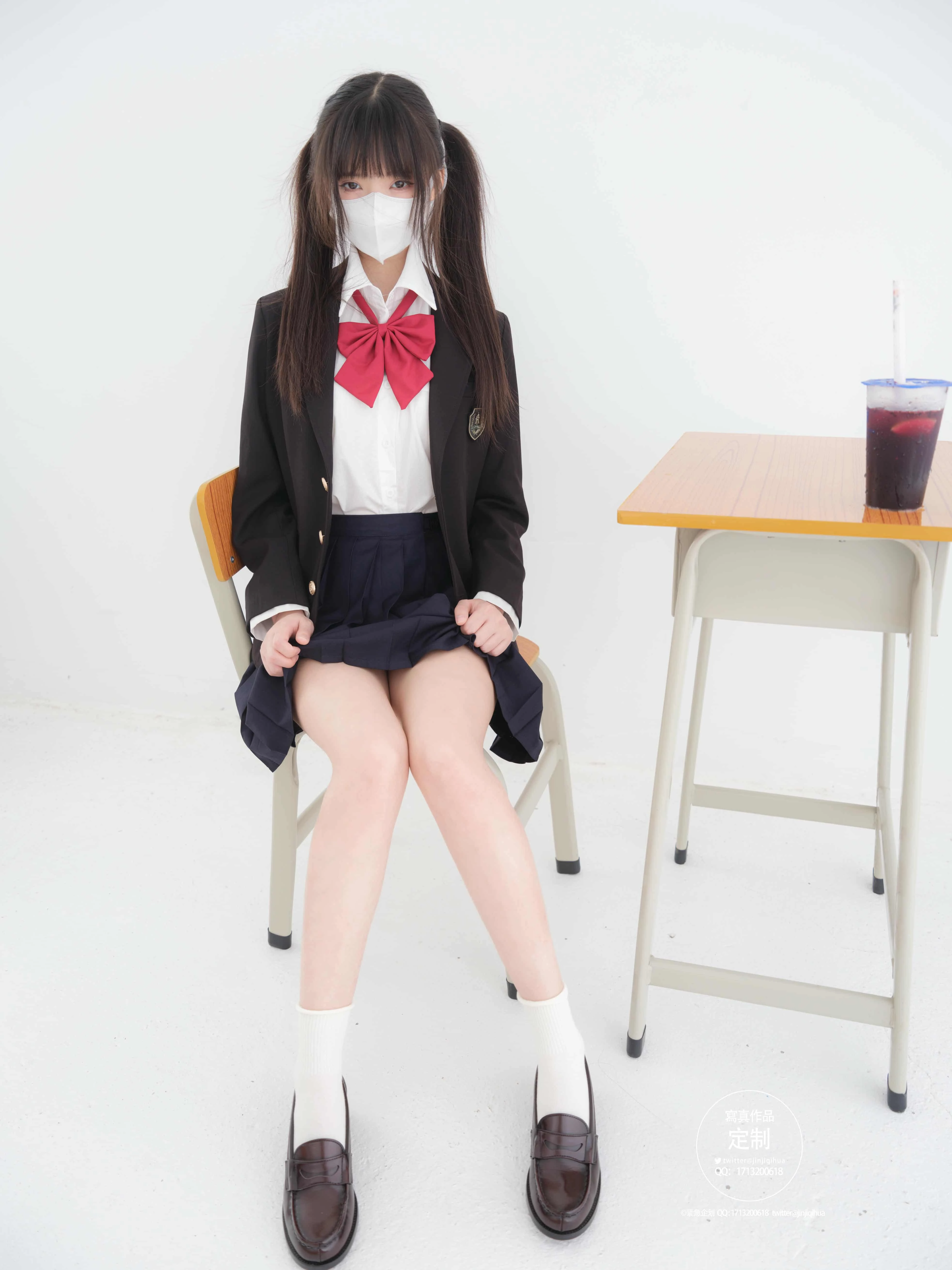 紧急企划 EX-006 见希w 白丝双马尾JK制服