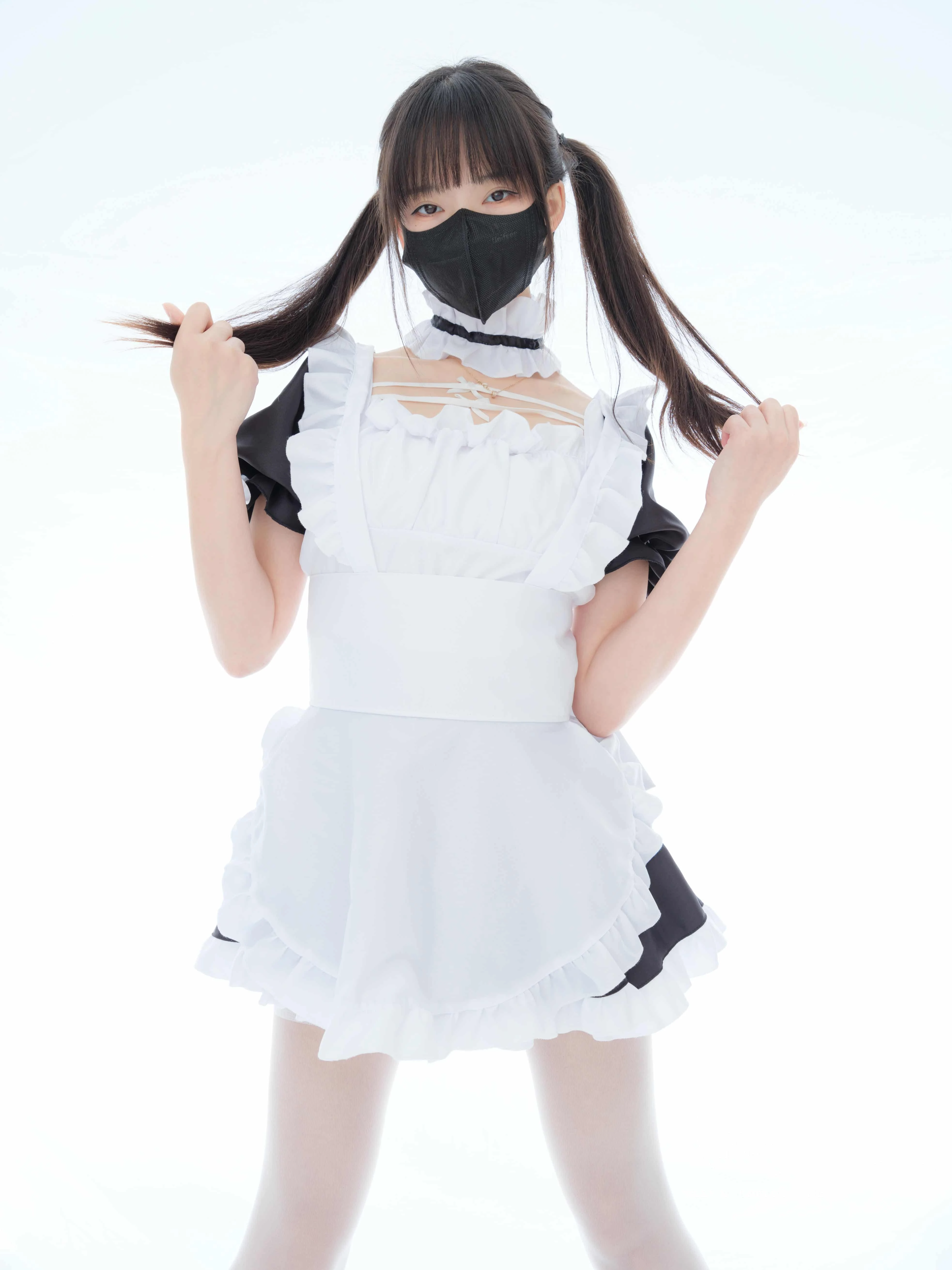 紧急企划 - EX-003 见希w 双马尾白丝女仆